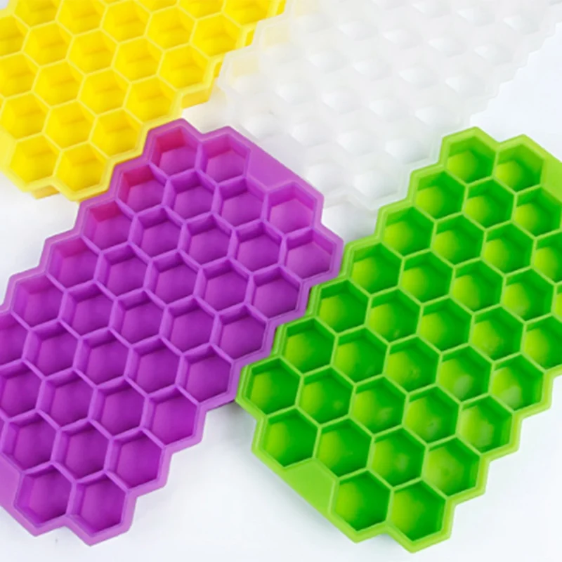 37 Grids Honeycomb Ice Cube Eco-Friendly Cavity Silicone Tray Mini Ice Cubes Milk Ice Mold Maker Honeycomb Shape Models New