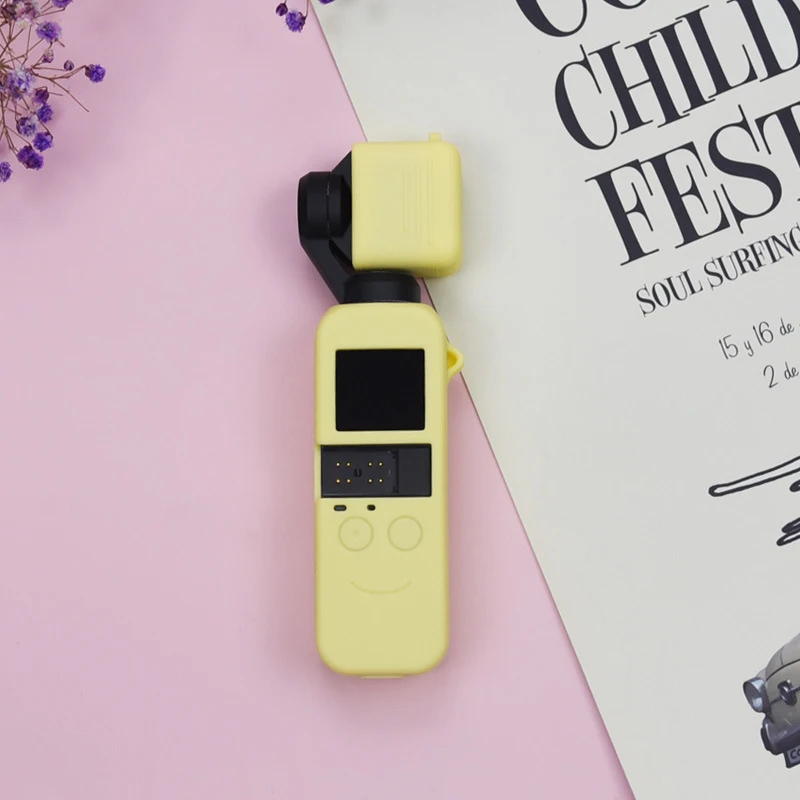 Yellow Мягкий силиконовый чехол КРЫШКА ДЛЯ корпуса оболочка противоскользящая для DJI OSMO Карманный ручной карданный камеры DOM668 - Цвет: Yellow