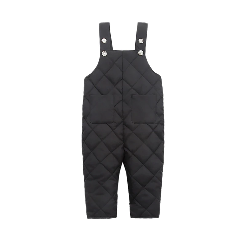 

Autumn Winter Baby Boy Girl Suspender Pants Trousers Children Cotton Solid Pattern Cotton Pants Overalls Trousers