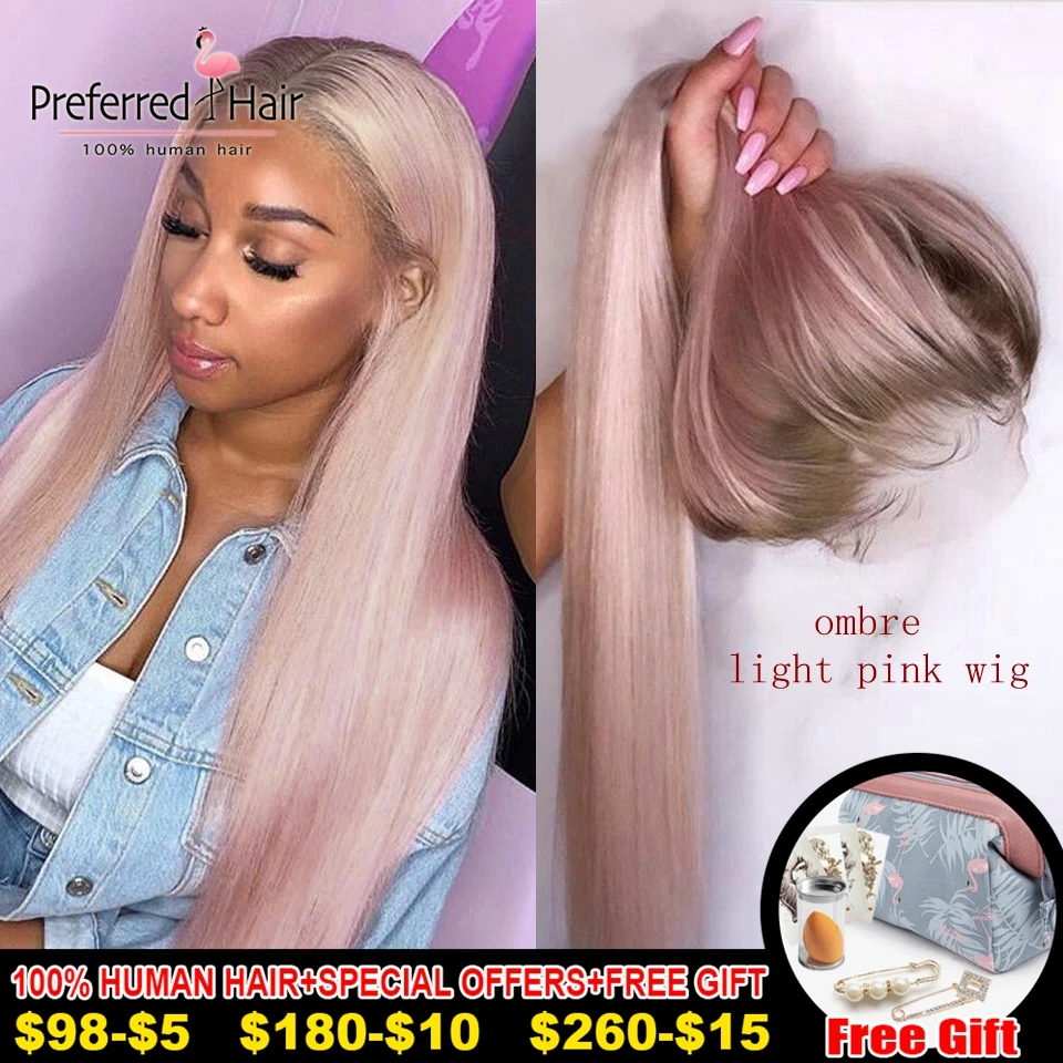 Voorkeur Ombre Roze Menselijk Haar Pruik Paars Rechte Kant Voor Pruik Met Baby Haar Braziliaanse Remy Transparant Kant Pruiken Voor vrouwen Voorkeur Ombre Roze Menselijk Haar Pruik Paars Rechte Kant Voor Pruik Met Baby Haar Braziliaanse Remy Transparant Kant Pruiken Voor vrouwen