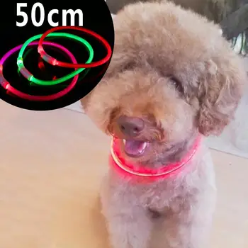 

Neck Band 50cm USB Charging LED Pet Collar Glow Pendant Ornament Fascinating Dog Collar Night Lighting Safety Electric Novelty