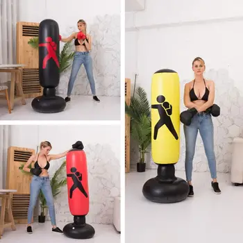 

1.6M Inflatable Boxing Bag Training Pressure Relief Exercise Punching Standing Sandbag Fitness Body Building Equipment