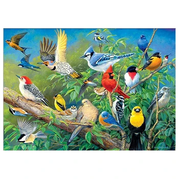 

5D DIY Partial Drill Round Diamond Painting “Colorful Birds” Rhinestone Embroidery Mosaic Canvas Cross Stitch Kit Decor Gift