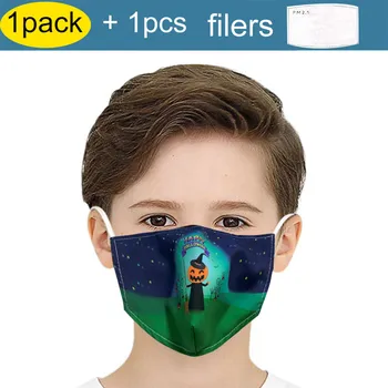 

Halloween Pumpkin Print Cotton Breathable Multi-Purpose Face Cover Cloth Face Mask Mouth Mask Washable Face Mouth Mask Reuseable