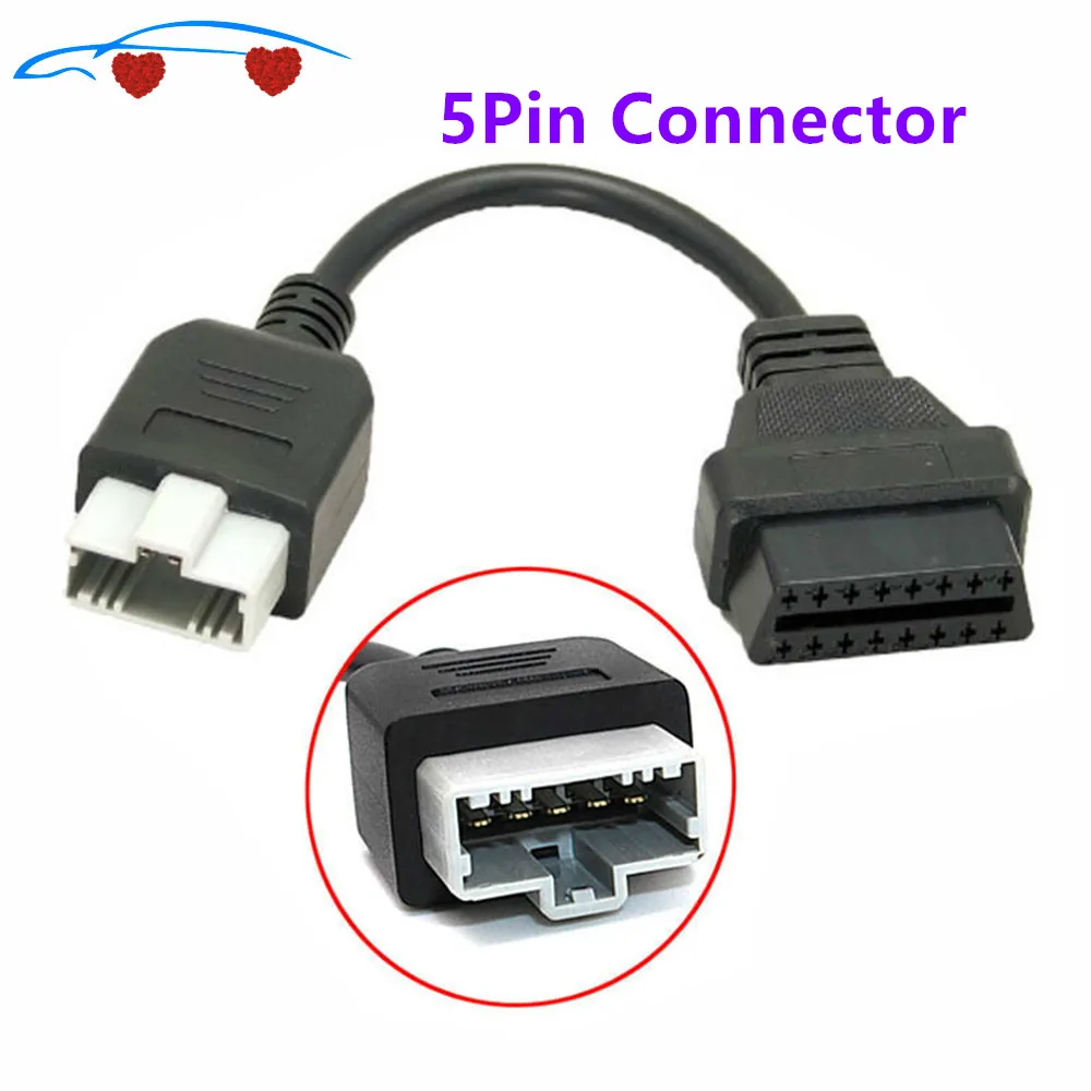 Obd2 инструмент 5Pin разъем кабель удлинитель для Honda автомобильный диагностический