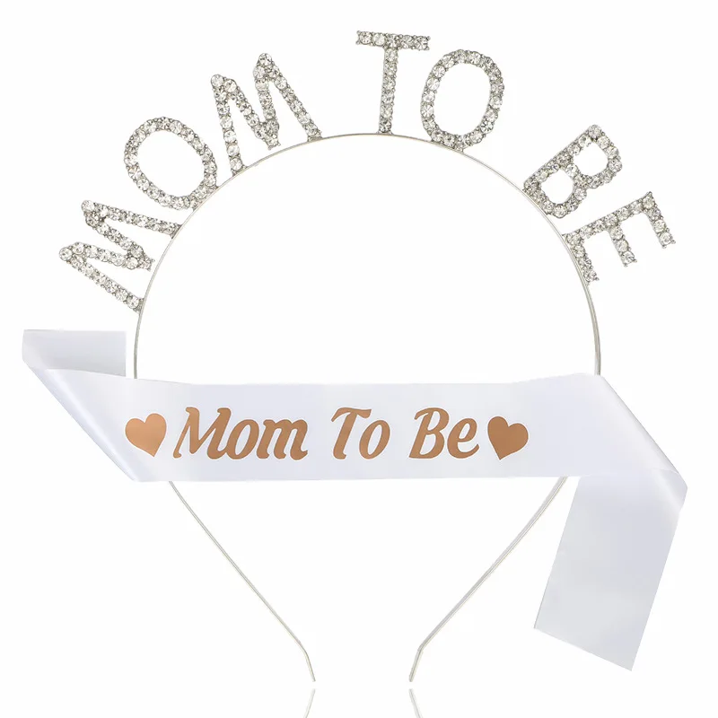 Атласный пояс на плечо с надписью Mom to Be Crown | Дом и сад