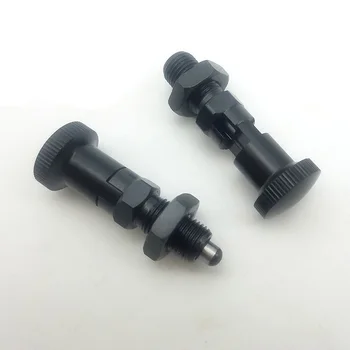 

1pcs M12 M12L M16 M16L fine teeth ball end division pin hand screws self-locking knob spring plunger screw black color