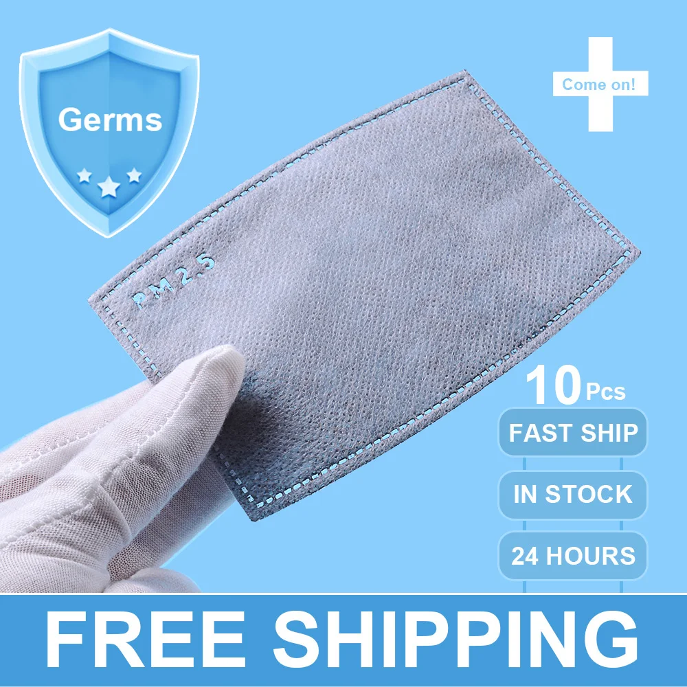 

2-200PCS 5 Layers PM2.5 Filter Mask Activated Carbon Anti Haze Mouth Mask Anti Dust Air Face Mask Filter