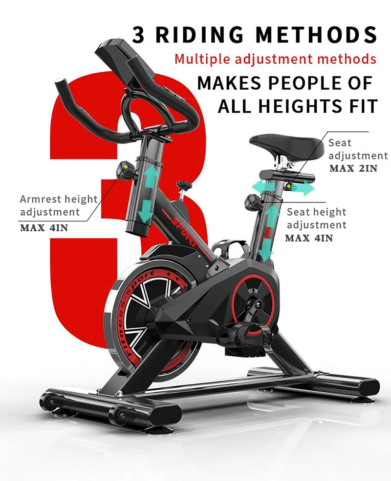 Indoor Exercise Bike Weight Loss Folding Spinning Bike Fitness ...