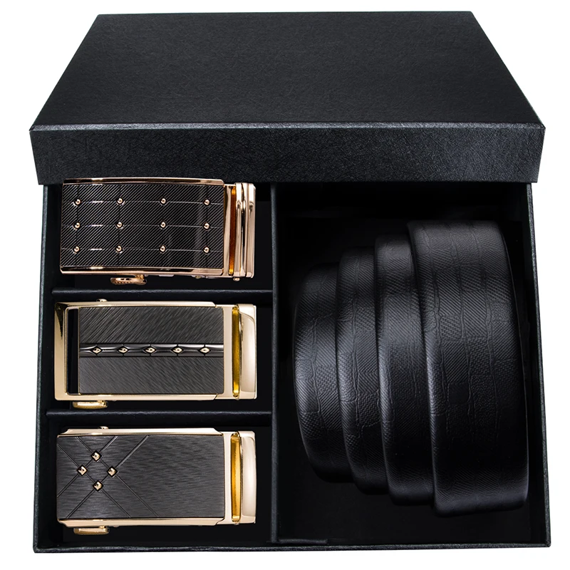 Бренд Hi-Tie, мужские ремни из натуральной кожи, для мужчин, подарок, модная Пряжка из сплава, автоматический ремень, ремень для джинсов, роскошный ремень для мужчин - Цвет: 2161-2166-2172-DE-A