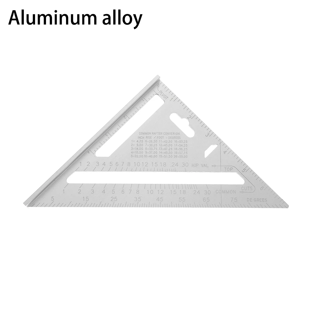 Aluminum alloy " треугольник транспортир деревообрабатывающий Рафтер квадратная линейка митер скорость квадратная скребок трехлинейный направляющий выступ Framing измерительный инструмент - Цвет: Aluminum alloy
