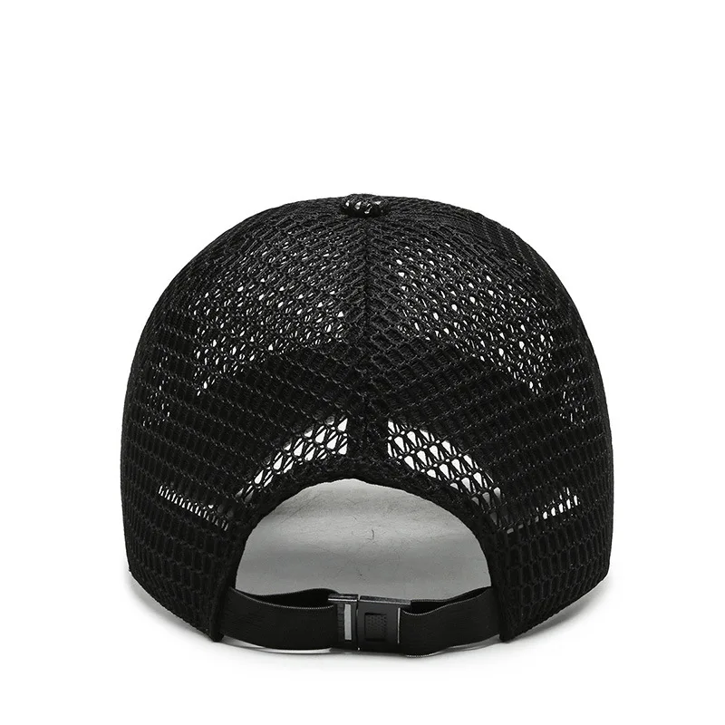 Summer Unisex Men fishing Baseball Caps Women Breathable Mesh Snapback Hats Black Casual sport Hats Cap 6