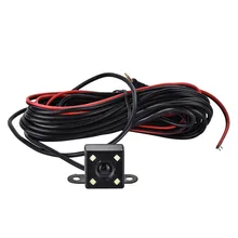 HD камера заднего вида со светодиодной подсветкой для автомобиля, камера заднего вида с 4 огнями, угол обзора 170 градусов, автомобильная парковочная камера s для подключения видеорегистратора