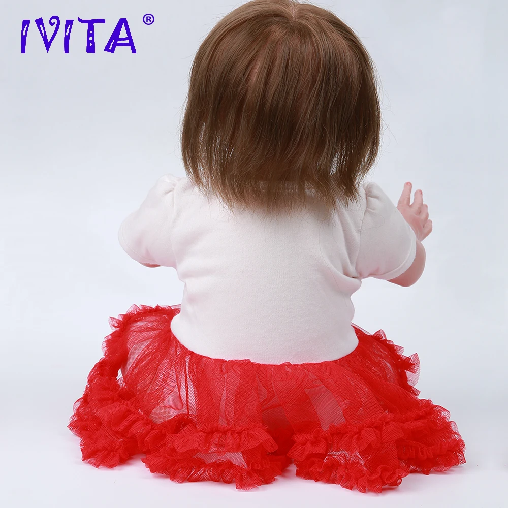 IVITA DS1803 ручная работа реалистиста кремния винил reborn Реалистичная кукла младенец