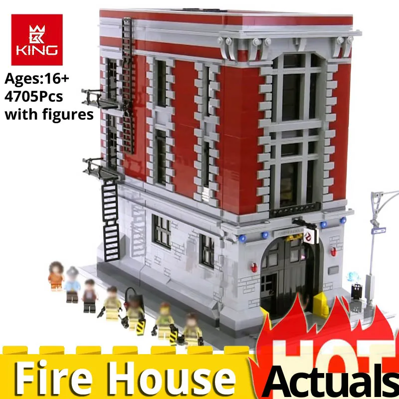 

KING 83001 movie series LEGOinglys 75827 ghostbustersly firehouse building construction toys Blocks Bricks house Christmas gift