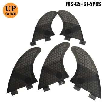 

Surf fcs Quilhas fins G5+GL grey 5 fins FCS Honeycomb Surfboard Fin Fiberglass Surf Fin quillas Free Shipping