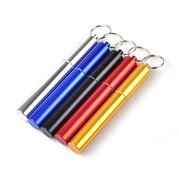 

Portable Travel Pill Medicine Box Case Waterproof Container Keychain Tools Capsule Bottle Key Ring Chain First Aid Medicine Box