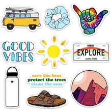 10pcspack Симпатичные природы VSCO девушка наклейки эстетические Модные водонепроницаемый виниловая наклейка для бутылок с водой и ноутбуков