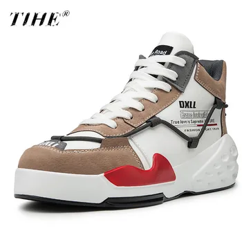 

2019 Running Shoes for Men Outdoor High-top Cushioning Athletic Mens Shoes Comfortable Breathable Retro Sneakers Basket Homme