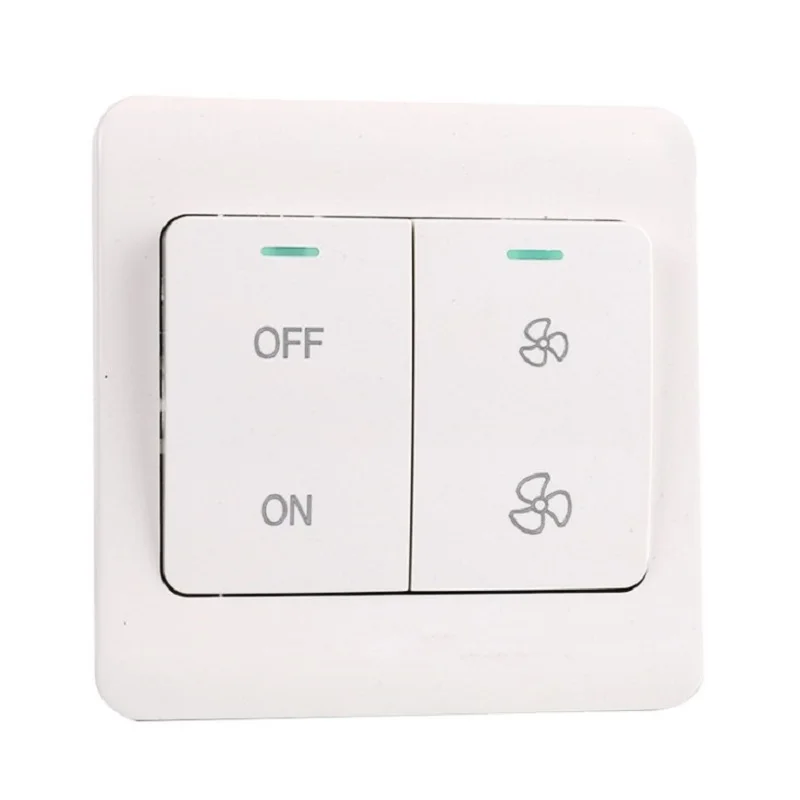 Ventilador de pared de interruptor táctil 86 de la UE estándar de velocidad del ventilador Interruptor White Crystal Glass Wireless mando a distancia 