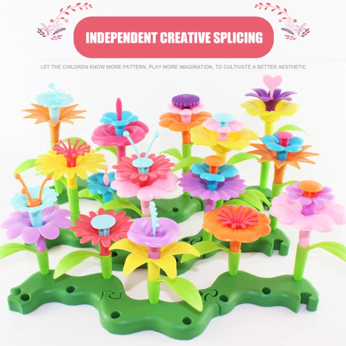 Flower Building Toy Garden Blocks Set for Kids Children Educational Plays Early Learning UD88