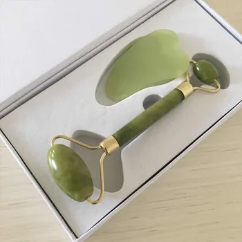 

Jade Facial Massage Roller Stone Slimming Face Massager Lifting Tool Skin Massage Beauty Facial Care Set