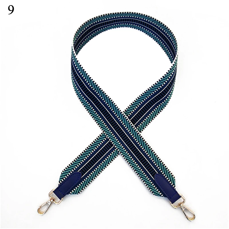 9 Small Head National Wind Bag Fashion Stripe Design Women Chic Handle Buckle Shoulder Strap Bag Belts Accessories Handbag Straps - Цвет: 9