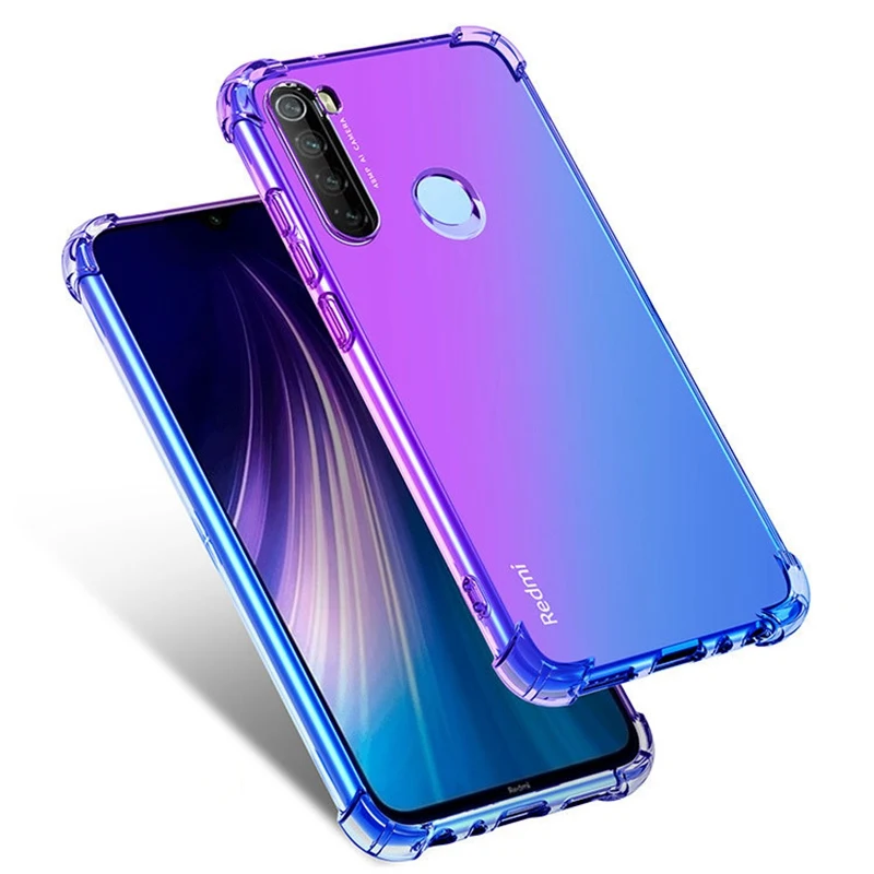 Чехол для Xiaomi Redmi Note 8 Pro противоударный чехол из ТПУ с градиентными цветными