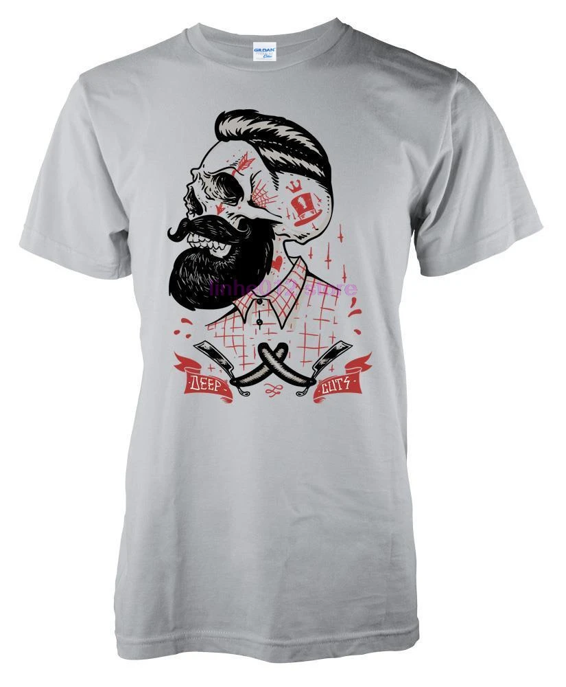 Мужская футболка для фитнеса с черепом и бритвой татуировкой S-3XL 2019 | одежда