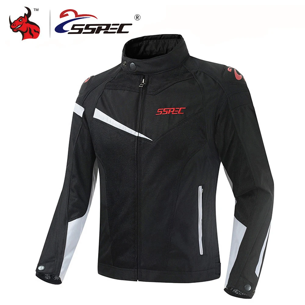 

SSPEC Jacket Motorcycle Men Windproof Moto Jacket Riding Racing Motorbike Clothing Protective Gear Moto Protection Body Armor