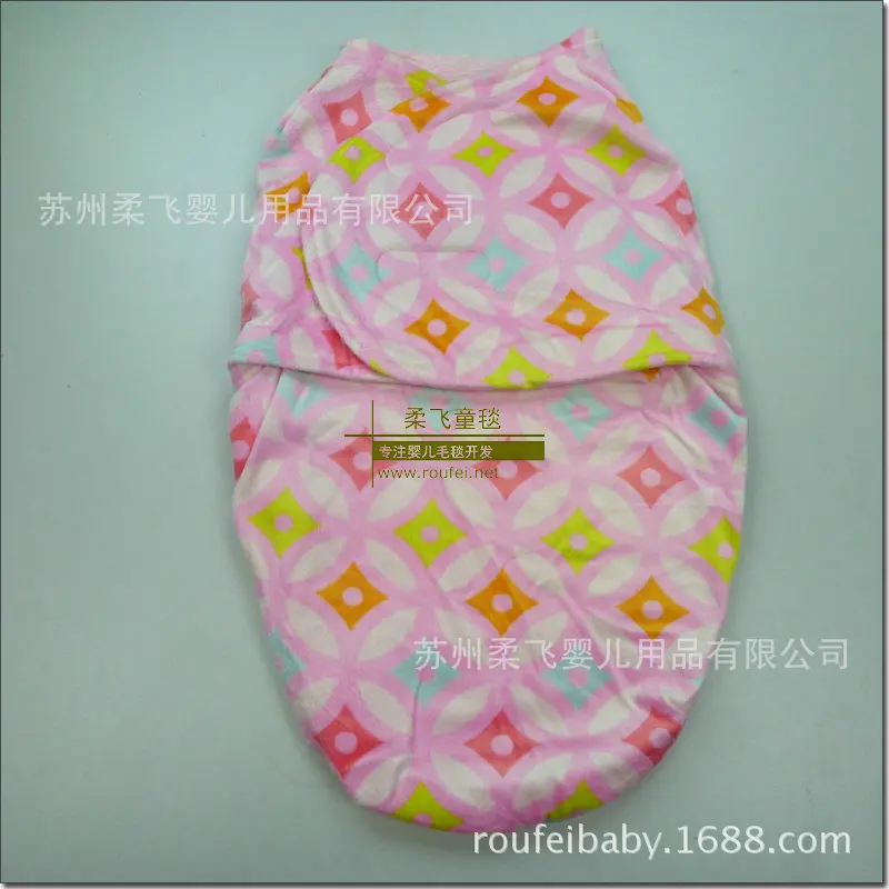 Swaddleme стиль Цветочный тип двойной слой короткий плюшевый ребенок Gro-bag анти-стартовый спальный конверт для малышей пеленать