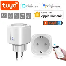 Tuya – ampoule intelligente, prise WiFi pour Homekit, Bluetooth, éclairage de la maison, prise intelligente ue avec Amazon Alexa Google Home
