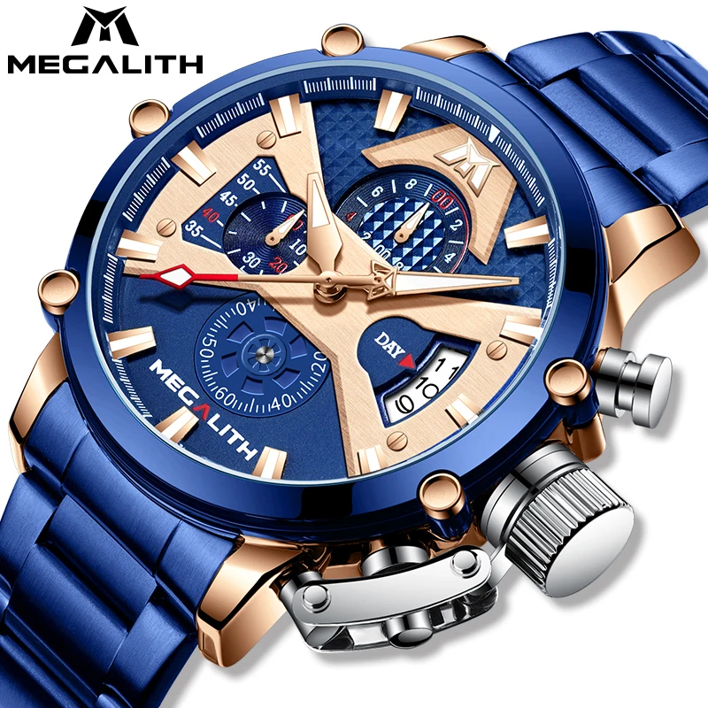 2021 MEGALITH New Design Mens Watches Top Brand Luxury Sports WristWatch  Quartz Clock Waterproof Luminous WatchRelogio Masculino|Quartz Watches| -  AliExpress