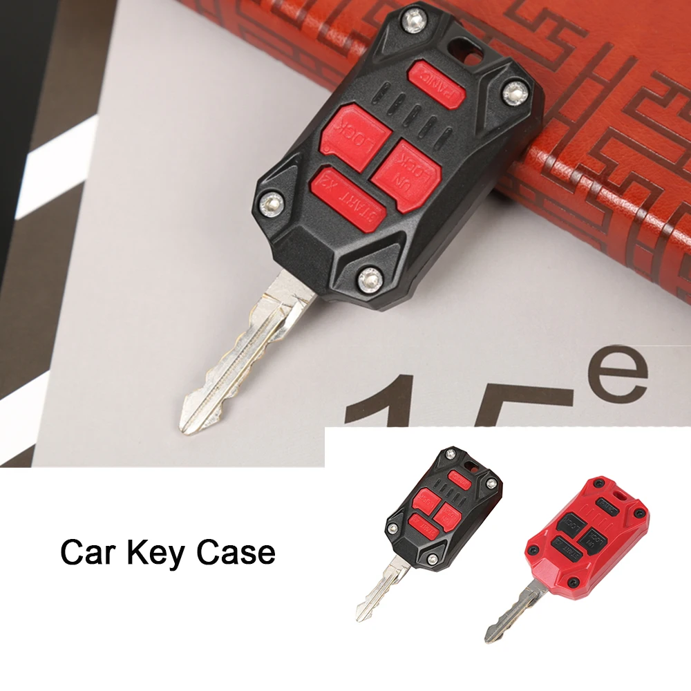 

Car Key Case for Jeep Wrangler JK 2007-2017 Key Protective Case Car Interior Accessories Black/Red Car Styling for Jeep Compass