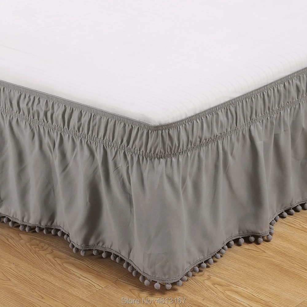 16 inch linen bed skirt