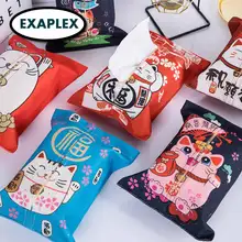 Хлопковый льняной фестивальный бумажный мешок листья пальмового лося китайский стиль Японский решетки волна фламинго