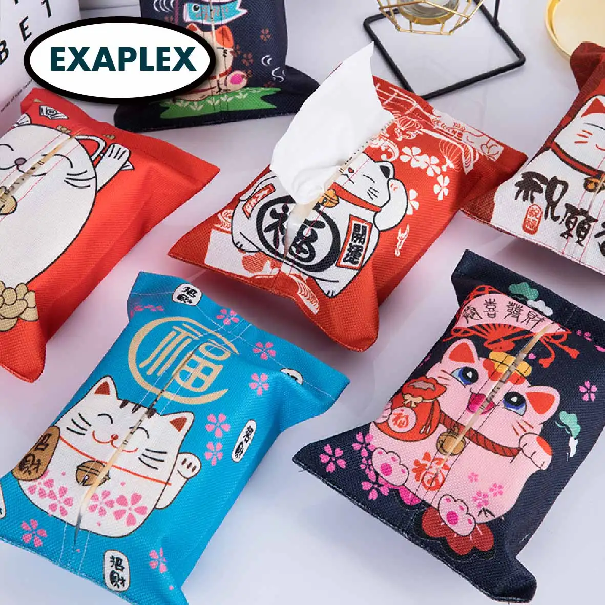 

Cotton linen Festivals Tissue paper bag leaves palm elk Chinese style Japanese lattice wave flamingo