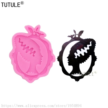 

Witch head earring silicone mold,keychain Silicone Mold Resin Crafting Casting Set Kawaii Charms Spooky Witch, polymer clay mold