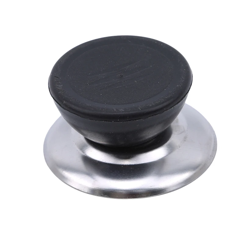 1PCS Kitchen Appliance Knob Cover Glass Kitchen Pot Lid Top Handle Stainless Steel+Plastic Knob For Cooking Tools - Цвет: 417844