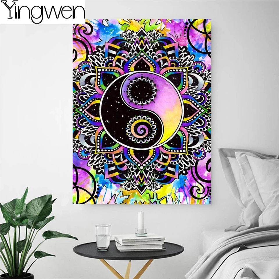 5d Diamond Painting Mandala Full Kit Abstract Flower Diamond Embroidery Handmade DIY Cross Stitch Rhinestone Picture Home Decor