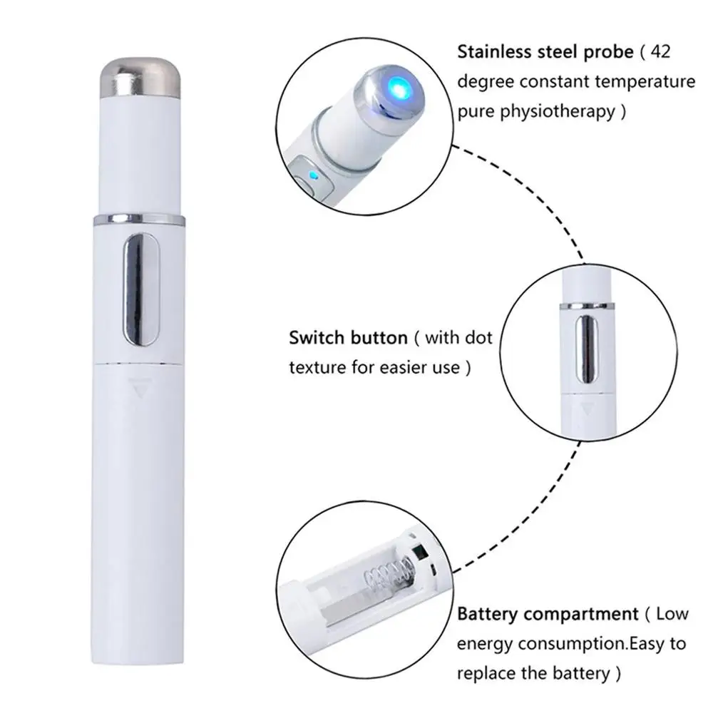 Acne Laser Pen Portable Wrinkle Removal Machine Durable Soft Scar Remover Blue Therapy Light Pen Massage 1 Acne Laser Pen Portable Wrinkle Removal Machine Durable Soft Scar Remover Blue Therapy Light Pen Massage 4
