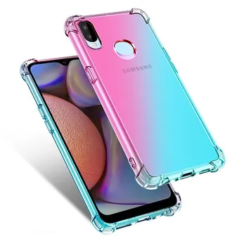 

100Pcs/lot Shockproof Gradient Soft TPU Phone Case For Samsung A51 A71 A10 A30 A50 A60 A70 A90 M10 M20 M30 Clear Back Cover