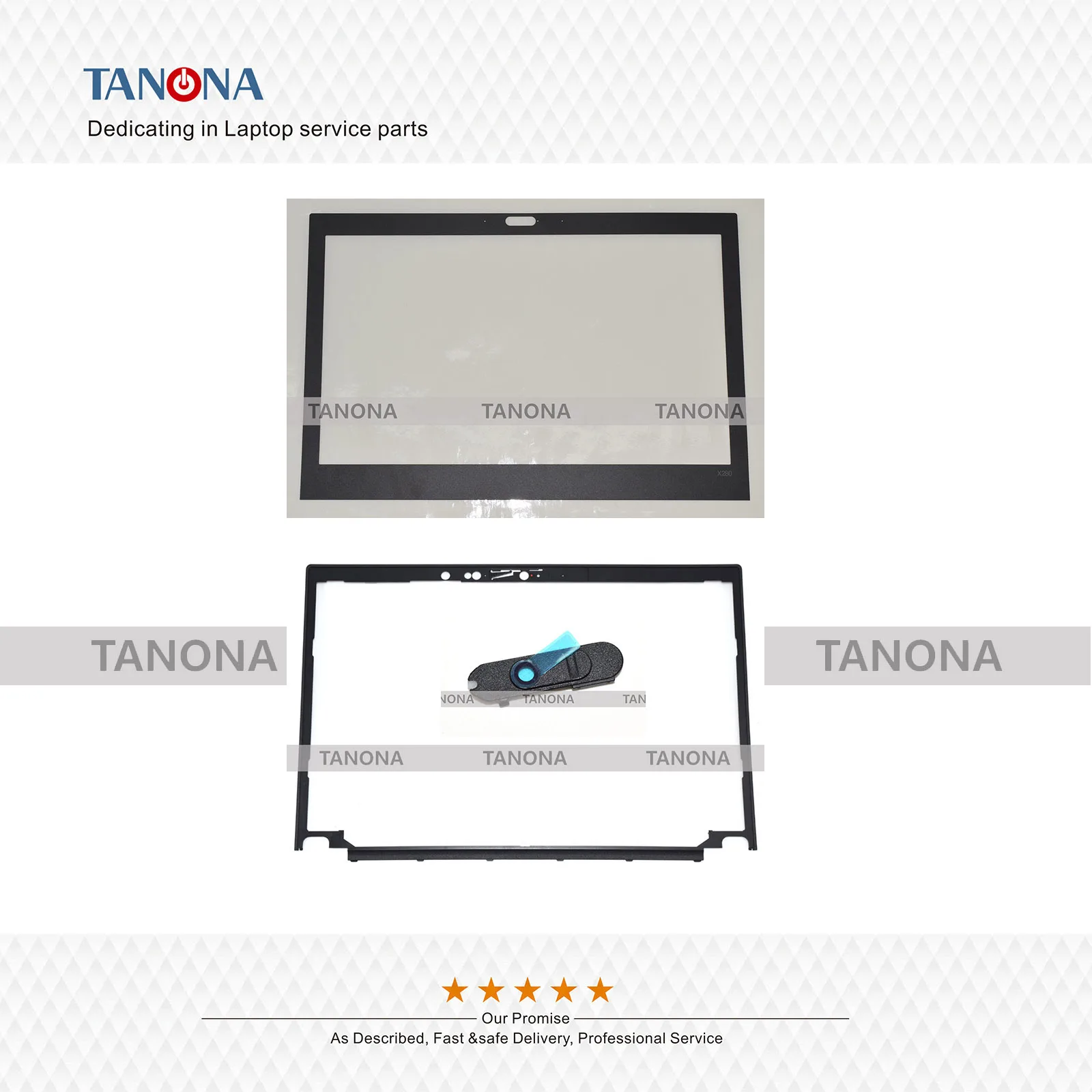 New 01YN079 For Lenovo Thinkpad X280 LCD Front Bezel Screen Cover Frame