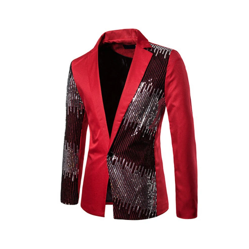 

Men's Dresses Sparkly Sqeuins Coat Host Suit Birthday Celebrate Clothes Singer Performance Stage Costume Festival Clothing 4663