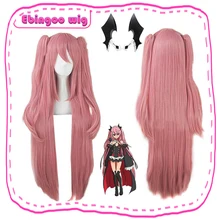 Special Price Ebingoo Krul Tepes Wig Pink Synthetic Cosplay Wig Double Ponytail Natural Long Straight Wig for Women Costume Party Special Price Ebingoo Krul Tepes Wig Pink Synthetic Cosplay Wig Double Ponytail Natural Long Straight Wig for Women Costume Party