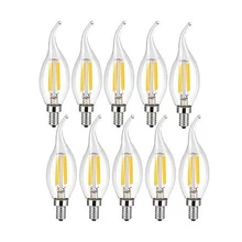 10pcs LED Bulb E14 4W/6W Dimmable Edison Retro Filament Candle Light AC220V C35 Warm/Cold White 360 Degree Energy Saving Lamp