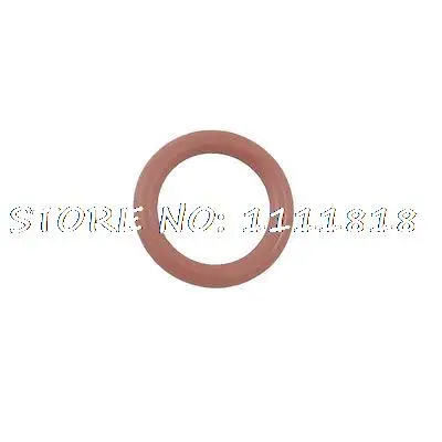 

10 Pcs 17mm OD 2.5mm Thickness Silicone O Rings Oil Seals Gasket Dark Red