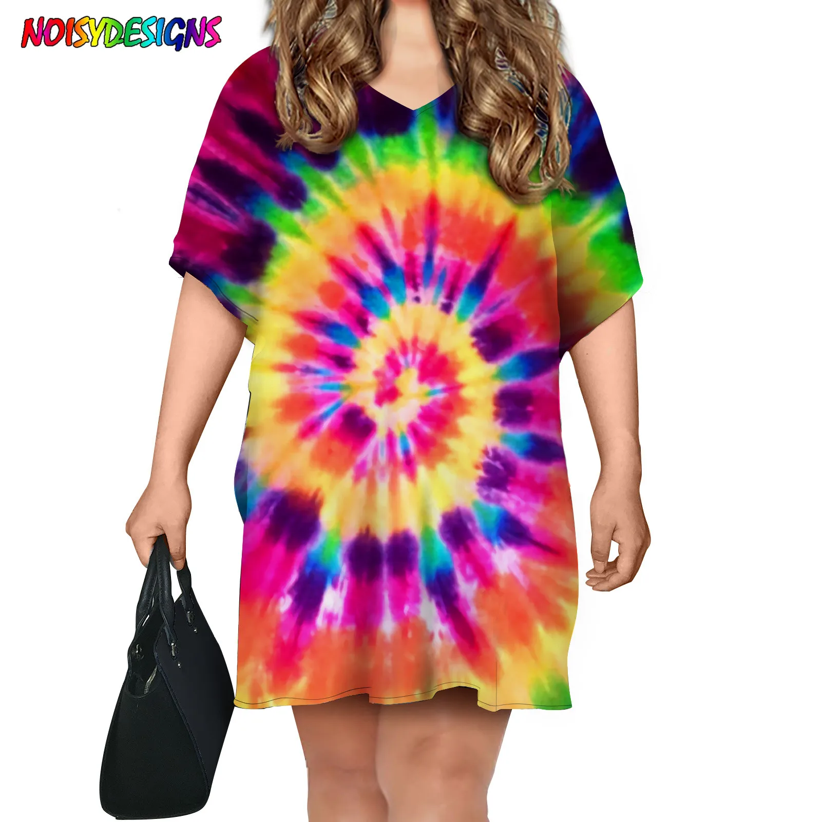 

Женская футболка с коротким рукавом и круглым вырезом, свободного покроя