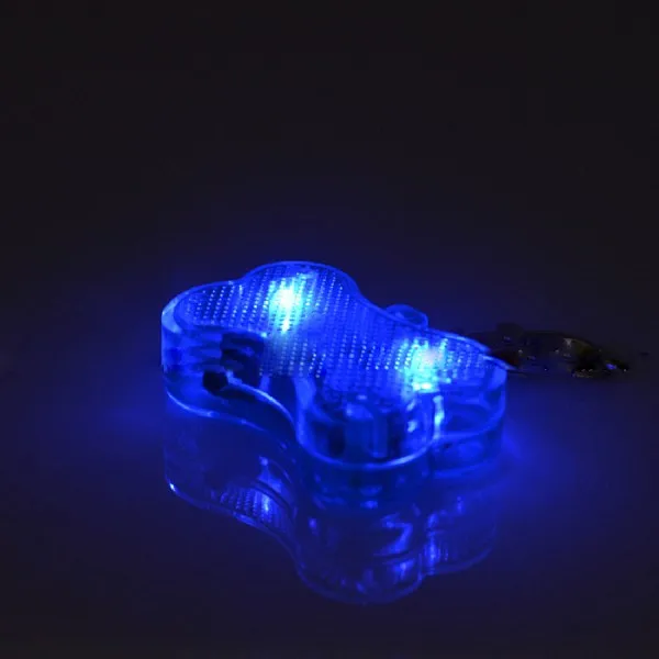 Blue Товары для домашних животных светодиодный светильник вверх форма кость собаки ID тег Pet безопасности воротник кулон для прогулок на открытом воздухе - Цвет: Blue