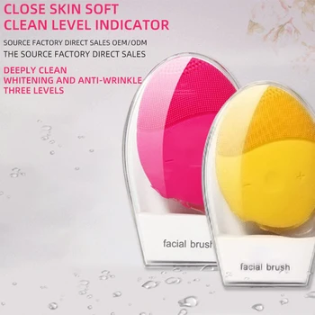

Berissa Foreoing Facial Cleansing Brush Face Skin Care Tools Waterproof Silicone Electric Sonic Cleanser Beauty Massager